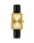 Montre Élodie en Cuir & Diamant noire