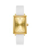 Montre Élodie en Cuir & Diamant blanche