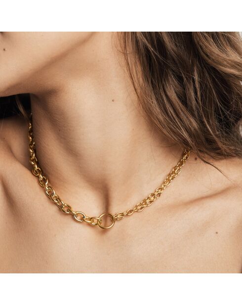 Collier Béatrice en Acier doré