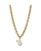 Collier Chloé en Acier doré & Perle de Culture d'eau douce