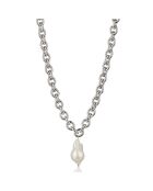 Collier Chloé en Acier argenté & Perle de Culture d'eau douce