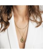 Collier Brie en Acier doré