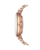 Set Montre Femme 2 Bracelets Sophia en Acier, Cuir & Diamant rose doré/marron