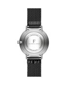 Set Montre Femme 2 Bracelets Infinity en Acier & Diamant argenté/noir