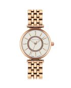 Montre Zoé en Acier & Diamant rose doré