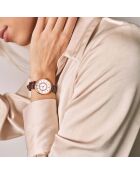 Montre Zoé en Acier & Diamant rose doré