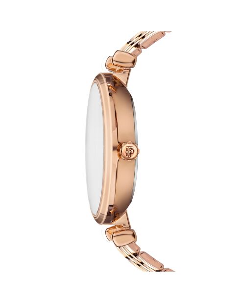 Montre Zoé en Acier & Diamant rose doré
