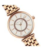 Montre Zoé en Acier & Diamant rose doré
