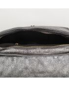 Sac à main en Cuir Alice gris métallique - 34.5x23x12 cm