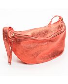 Sac banane en Cuir Rachel orange - 34x17 cm