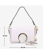 Giada witte leren schoudertas - 24x16x8cm