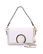 Giada witte leren schoudertas - 24x16x8cm