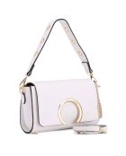 Giada witte leren schoudertas - 24x16x8cm