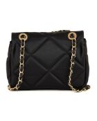 Zwarte Allegra leren schoudertas - 23x17x9cm