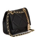 Zwarte Allegra leren schoudertas - 23x17x9cm