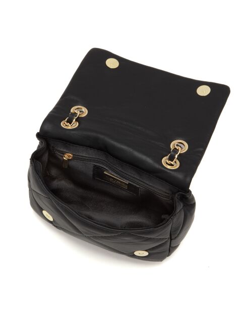 Zwarte Allegra leren schoudertas - 23x17x9cm