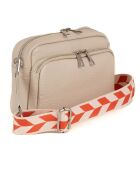 Erminia beige leren schoudertas - 22x17x9cm