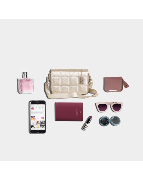 Marzia Platinum leren schoudertas - 22x15x6cm