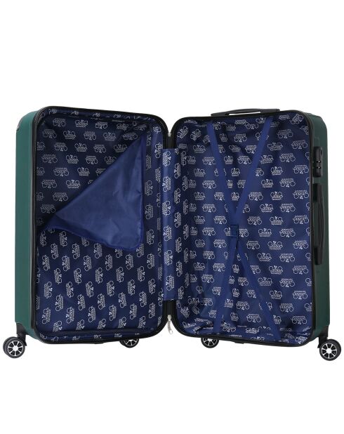 Valise Moyen Séjour 4 roues doubles Bari 60 cm vert kaki