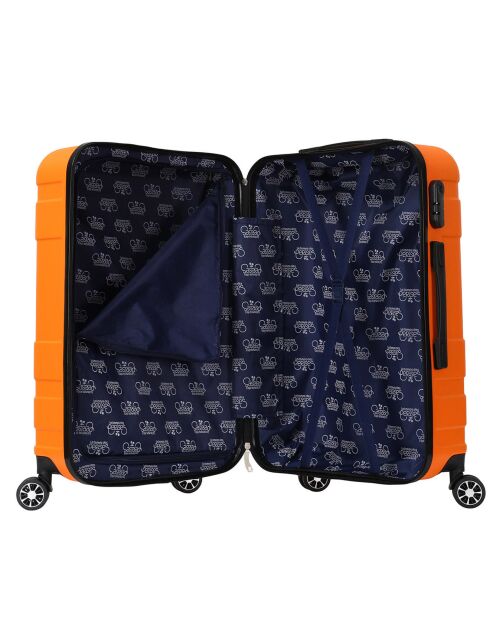 Valise Moyen Séjour 4 roues doubles Lyra 60 cm orange