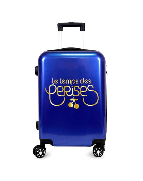 2 Valises 4 roues doubles Yna 55/65 cm bleues