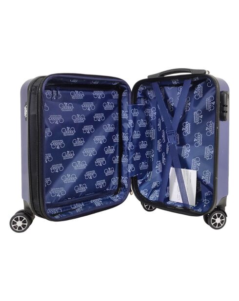 2 Valises 4 roues doubles Yna 55/65 cm bleues