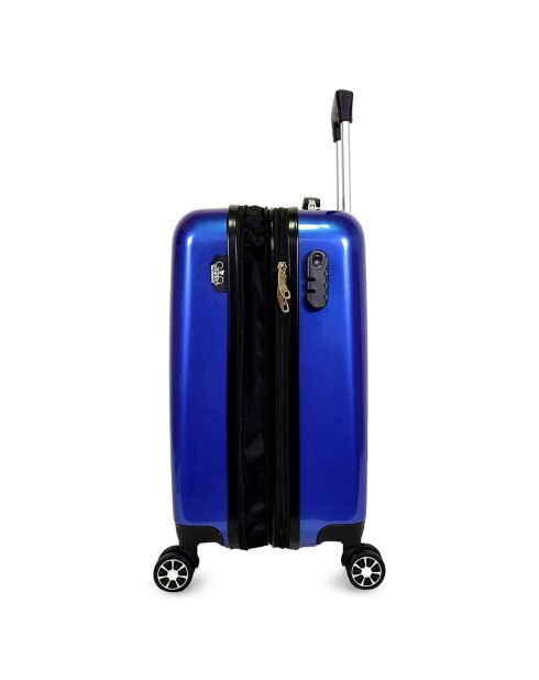 2 Valises 4 roues doubles Yna 55/65 cm bleues