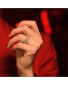 Bague Ruban Précieux Diamants 0.91 ct or blanc