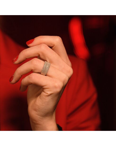 Bague Ruban Précieux Diamants 0.91 ct or blanc