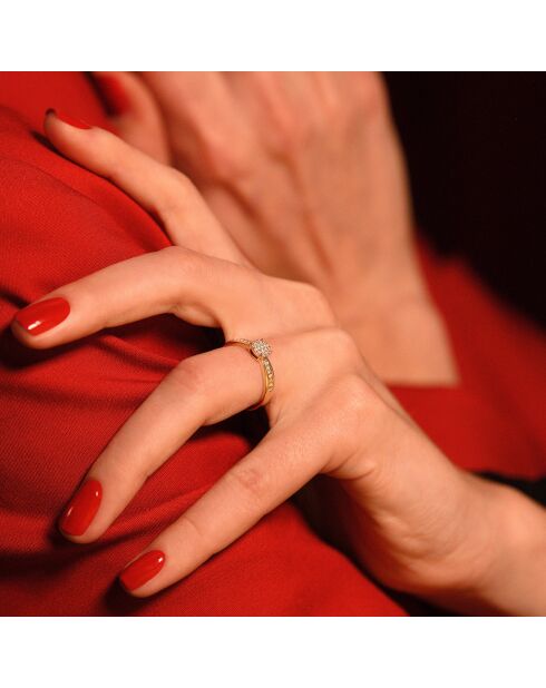 Bague Romantic Diamants 0.15 ct or jaune