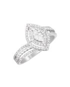Bague Amour au premier regard Diamants 0.38 ct or blanc