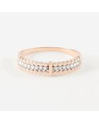 Bague Solita Diamants 0.12 ct or rose