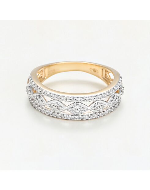 Bague Sumptuous Diamants 0.30 ct or jaune