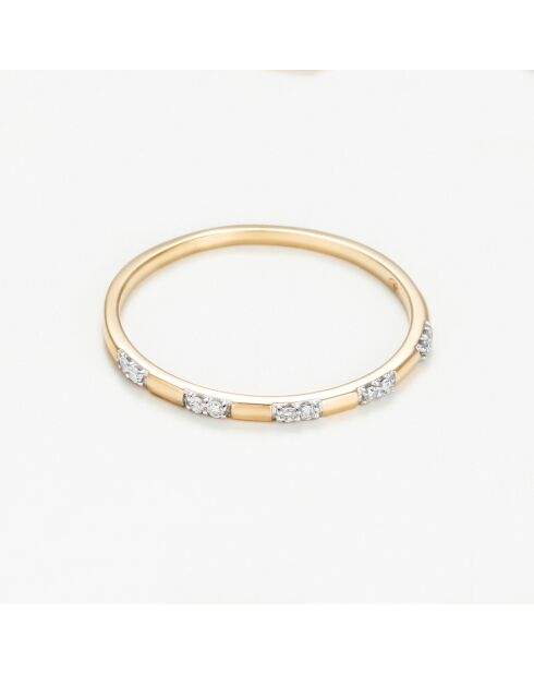 Bague Apollonia Diamants 0.034 ct or jaune