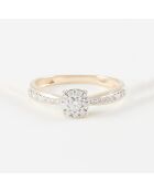 Principessa diamanten ring 0,28 kt geelgoud