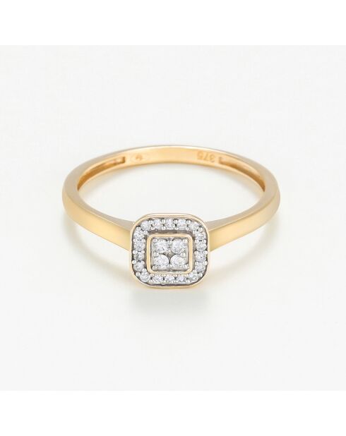 Bague Thalie Diamants 0.103 ct or jaune