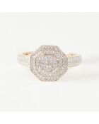 Bague Romance Diamants 0.22 ct or jaune