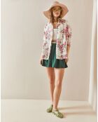 Chemise en Lin mélangé Clarence fuschia