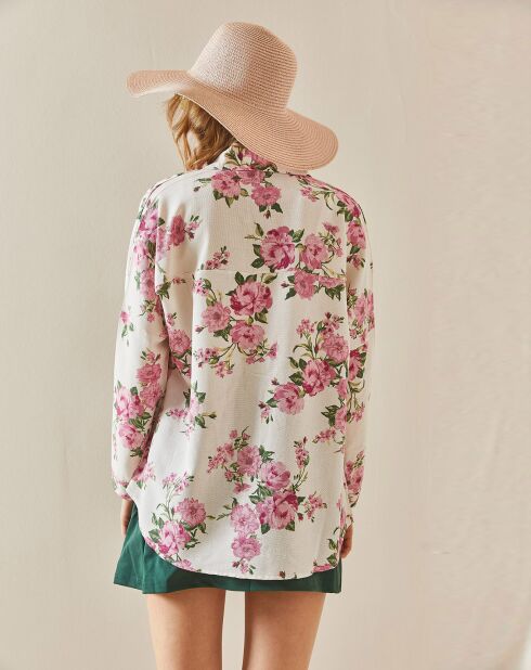Chemise en Lin mélangé Clarence fuschia