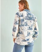 Chemise en Lin mélangé Anais bleue