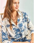 Chemise en Lin mélangé Anais bleue