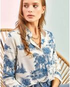 Chemise en Lin mélangé Anais bleue