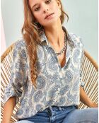 Chemise Anya turquoise