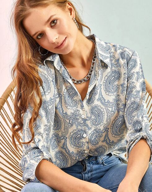 Chemise Anya turquoise