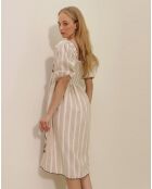 Robe Giada beige/blanche