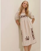 Robe Giada beige/blanche