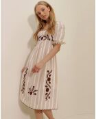 Robe Giada beige/blanche