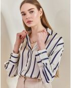 Chemise Beno blanc rayée