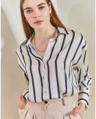 Chemise Beno blanc rayée