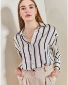 Chemise Beno blanc rayée